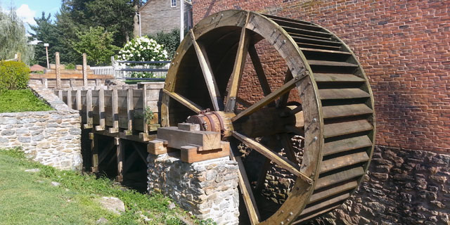 Union Mills wheel closeup