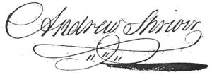 Andrew Shriver signature