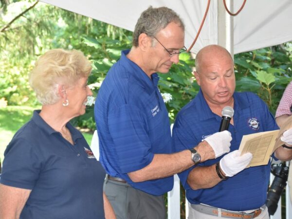 Cornerstone unveiling event at the Union Mills Homestead