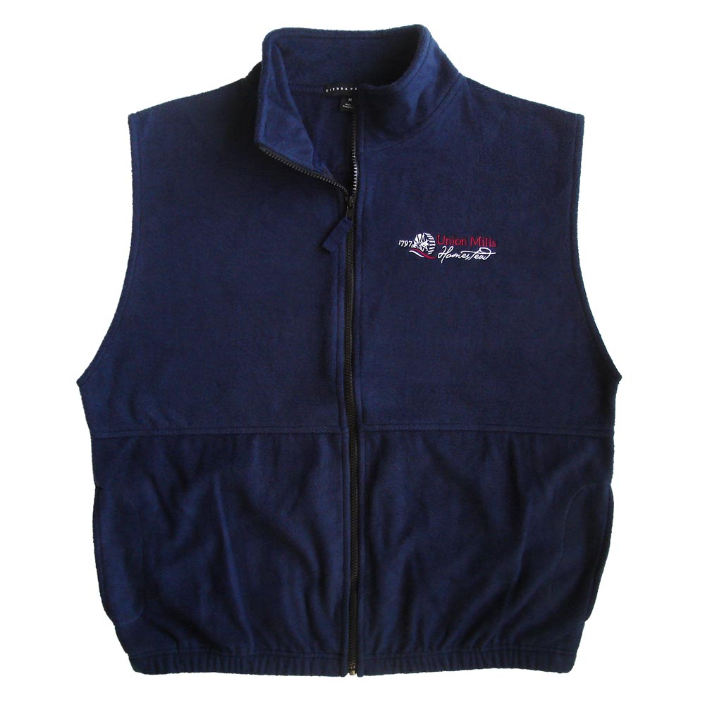 Fleece Vest with UMH Logo - Union Mills Homestead