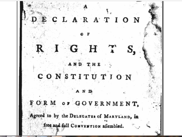 1776 Maryland Constitution